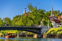 Bootsfahrt Impressionen auf dem Fluss Ljubljanica